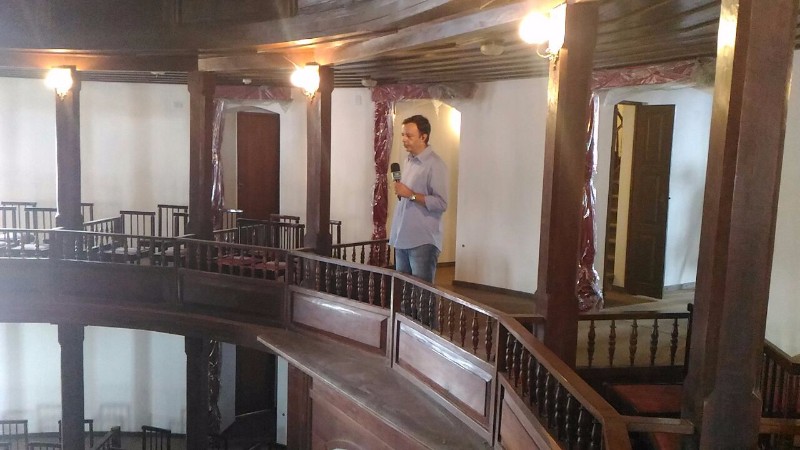 Equipe destacou o Theatro Sete de Setembro, que será reinaugurado nesta sexta