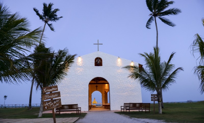 Capela dos Milagres, em Passo de Camaragibe, no litoral norte de Alagoas 