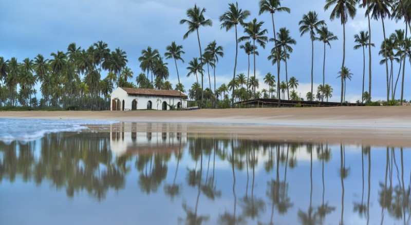 Capela dos Milagres, em Passo de Camaragibe, no litoral norte de Alagoas 