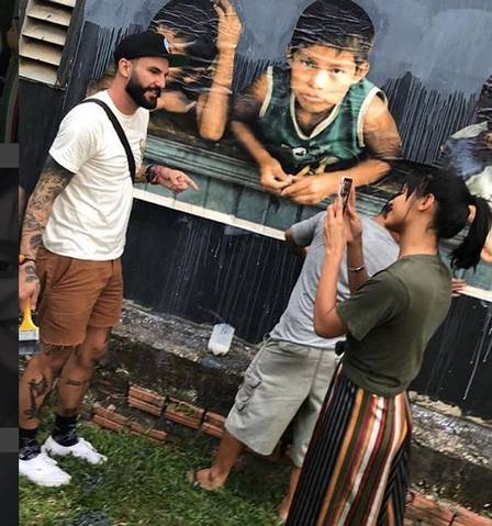 Artista plástico, ex BBB 18, Wagner faz intervenções em ruas do Acre