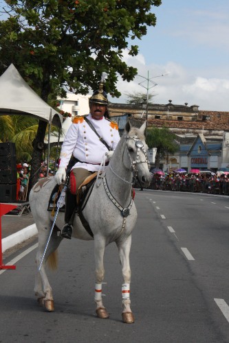 Desfile contou com honras civis e militares próximo ao Memorial à República, no Jaraguá