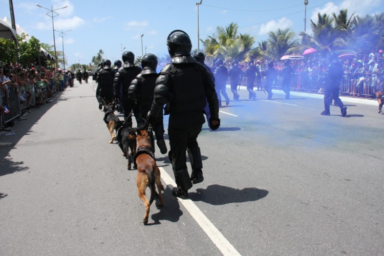 Desfile contou com honras civis e militares próximo ao Memorial à República, no Jaraguá