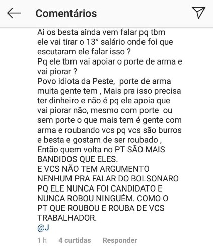 Fato aconteceu após resultado do 1° turno 