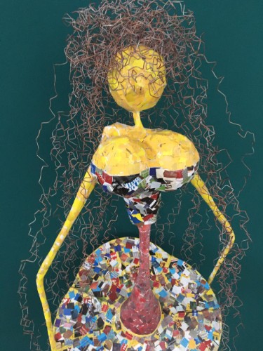 Obra Maria João - técnica mista (detalhe)