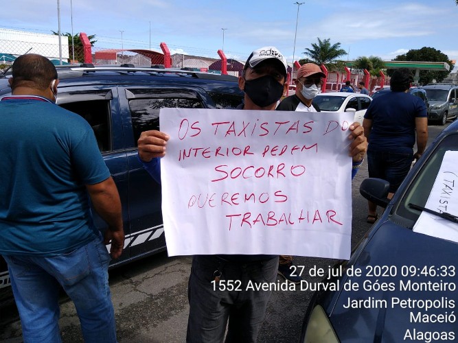 Protesto de taxistas do interior 