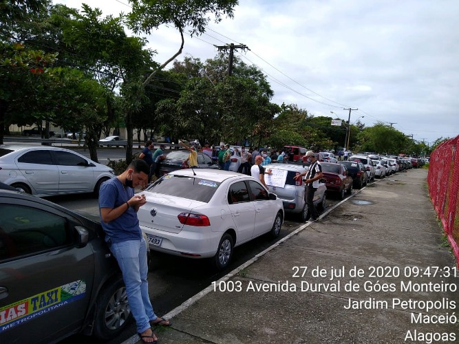 Protesto de taxistas do interior 