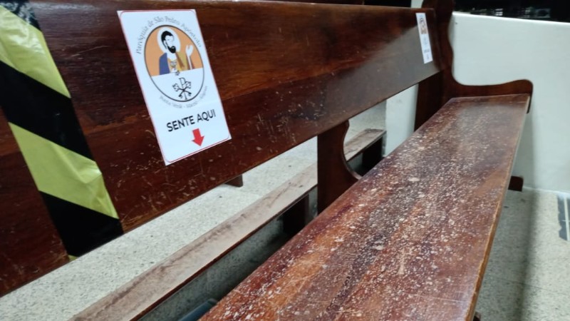 Paróquias ficaram fechadas durante toda a fase vermelha e laranja do distanciamento social