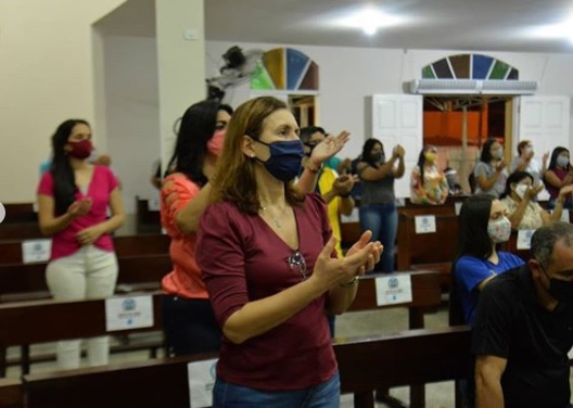 Paróquias seguiram protocolo sanitário para evitar contágio da Covid-19