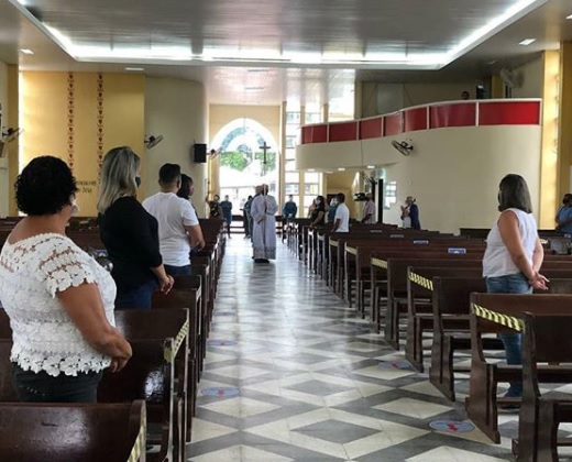Paróquias seguiram protocolo sanitário para evitar contágio da Covid-19