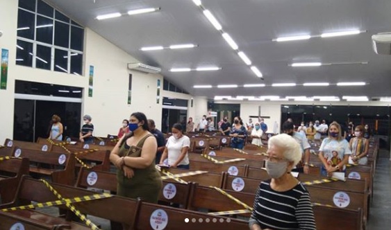 Paróquias seguiram protocolo sanitário para evitar contágio da Covid-19