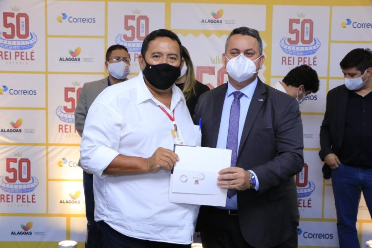 Solenidade do lançamento do selo em comemoração ao cinquentenário do Rei Pelé