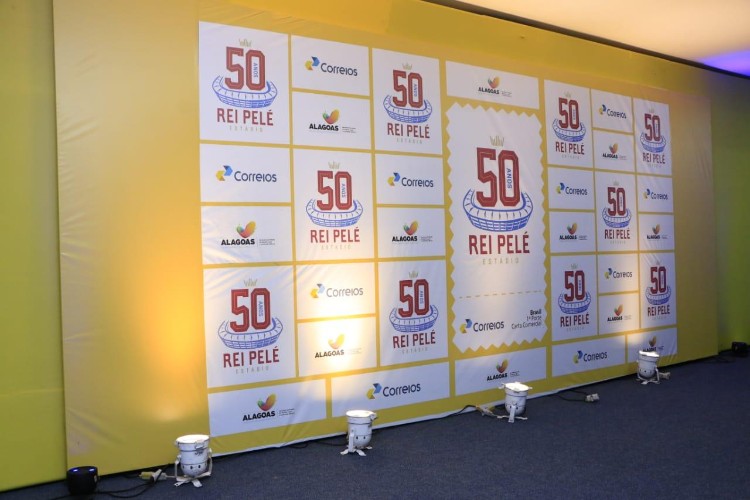Solenidade do lançamento do selo em comemoração ao cinquentenário do Rei Pelé