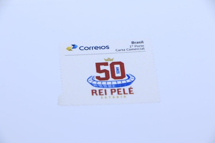 Solenidade do lançamento do selo em comemoração ao cinquentenário do Rei Pelé