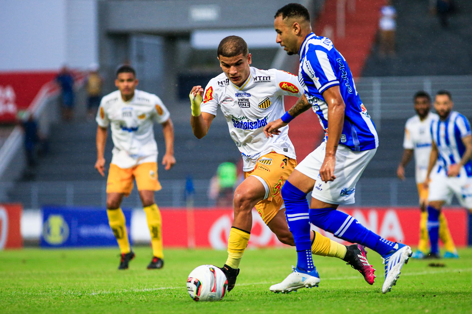 Debaixo de muita chuva, CSA sofre no 2º tempo, mas vence o Novorizontino e deixa o Z4 da Série B: 2 a 1
