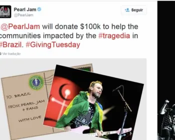 Pearl Jam vai doar US$ 100 mil para atingidos pela tragédia em Mariana