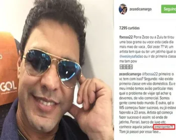 Na web, Zezé Di Camargo diz que Wesley Safadão é 'emergente'