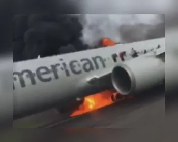 Fogo em avião na pista de aeroporto de Chicago deixa feridos