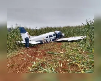 Avião é encontrado abandonado em lavoura de MS e polícia suspeita de tráfico