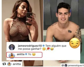 Anitta volta a flertar com o colombiano James Rodríguez e deixa de seguir ex
