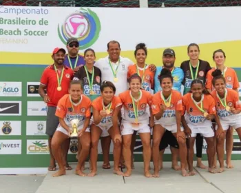 Equipe feminina de beach soccer de Alagoas é campeã brasileira no RJ