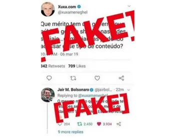 Xuxa sofre ataques virtuais após falsa troca de mensagem com Bolsonaro viralizar