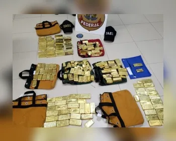 Polícia apreende 111 kg de ouro e avião no aeroporto de Goiânia