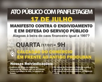 Entidades preparam ato no centro de Maceió para marcar o 17 de Julho
