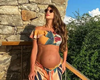 Romana Novais mostra barrigão na reta final da gravidez