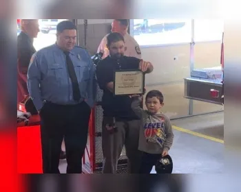 Menino de cinco anos salva toda a família de incêndio nos EUA