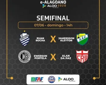 FAF divulga nova data para a disputa das semifinais do e-Alagoano 2020