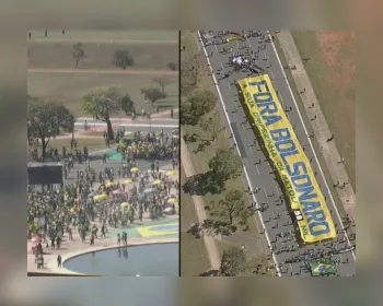 Grupos contra e a favor de Bolsonaro fazem atos em Brasília
