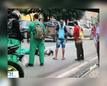 Acidente entre motos deixa três feridos na Av. Durval de Góes Monteiro