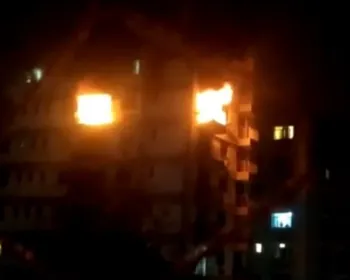 Moradores deixam prédio às pressas após incêndio no Rio 