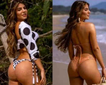 Veja antes e depois: Hariany surge com estrias em foto e marca admite erro