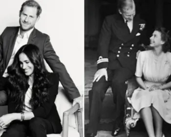 Meghan Markle é acusada de imitar a rainha em nova foto com príncipe Harry