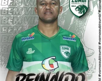 Zumbi anuncia a contratação do centroavante Reinaldo Alagoano