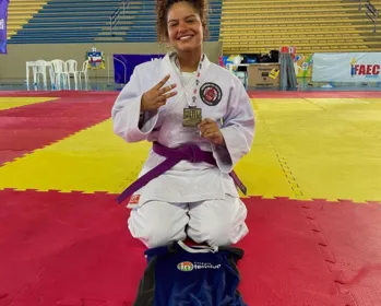 Pequena leoa: Letícia Nunes tem sobrenome de gigante do UFC e ganha o ouro no JEAL