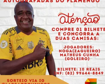 Lar São Domingos sorteará camisas autografadas por astros do Flamengo