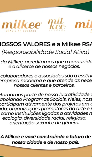 
				
					Milkee Brazilian Custard celebra 1° aniversário e agradece a Maceió
				
				