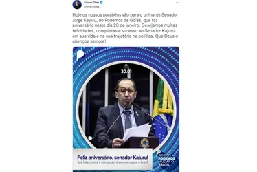 
			
				Senador Jorge Kajuru tatua o rosto de Alvaro Dias nas costas
			
			