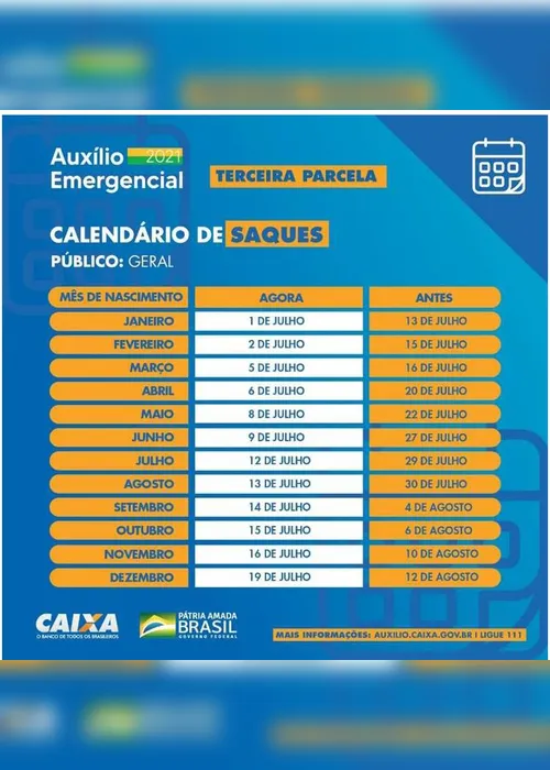 
				Trabalhadores nascidos em julho podem sacar o auxílio emergencial
			
			