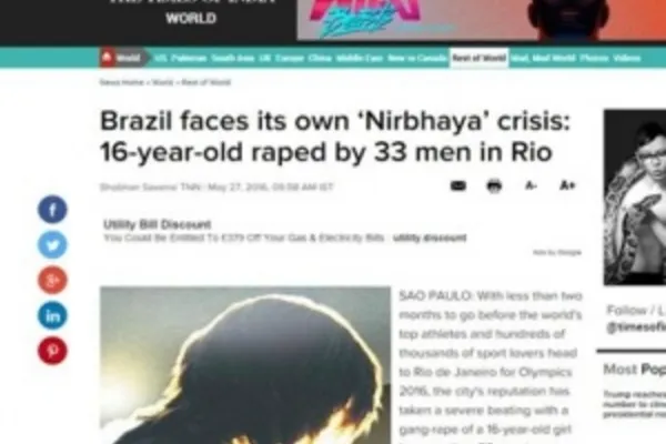 
				
					'Cultura do estupro' no Brasil é destaque na imprensa internacional
				
				