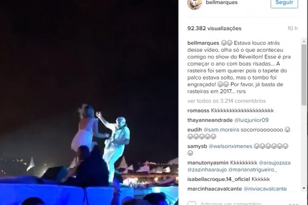 
				
					VÍDEOS: Marília Mendonça e Bell caem durante shows de Maceió
				
				