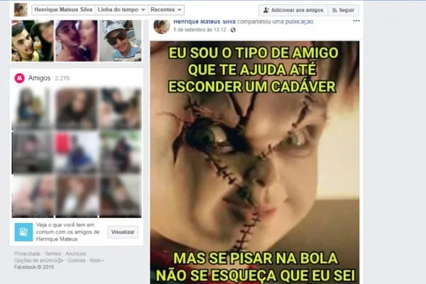 
				
					Suspeito de matar Silvânio Barbosa fez postagem polêmica um dia antes do crime
				
				