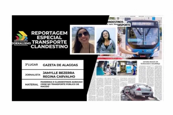 
				
					Gazetaweb e Gazeta de Alagoas vencem Prêmio Sinturb de Jornalismo
				
				