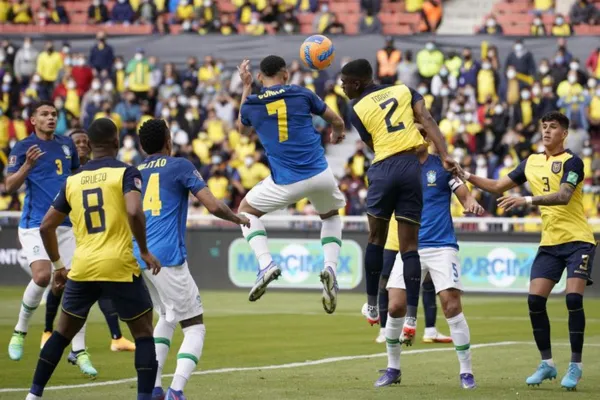 
				
					Em jogo marcado por revisões do VAR, Brasil empata em 1 a 1 com o Equador pelas Eliminatórias
				
				