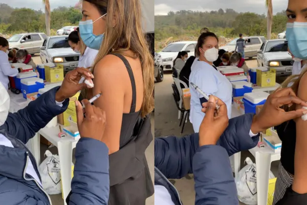 
				
					Dhaísa do Carmo é vacinada contra a Covid-19 e incentiva fãs: 'Vacinas Salvam Vidas'
				
				