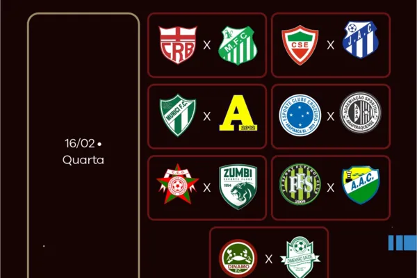 
				
					Copa Alagoas começa no dia 12 de janeiro de 2022; Confira os primeiros confrontos
				
				