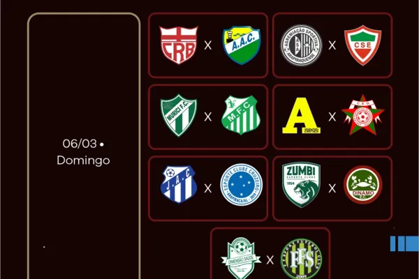 
				
					Copa Alagoas começa no dia 12 de janeiro de 2022; Confira os primeiros confrontos
				
				