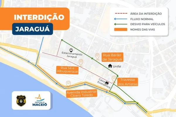
				
					Trânsito no Jaraguá e Feitosa será alterado neste final de semana; veja mais!
				
				